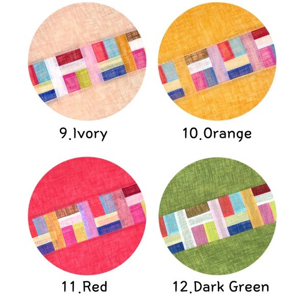 Set of 6pcs Korean Traditional Table Placemats | Ramie Fabric | Quilt | Hanbok - Picture 13 of 14